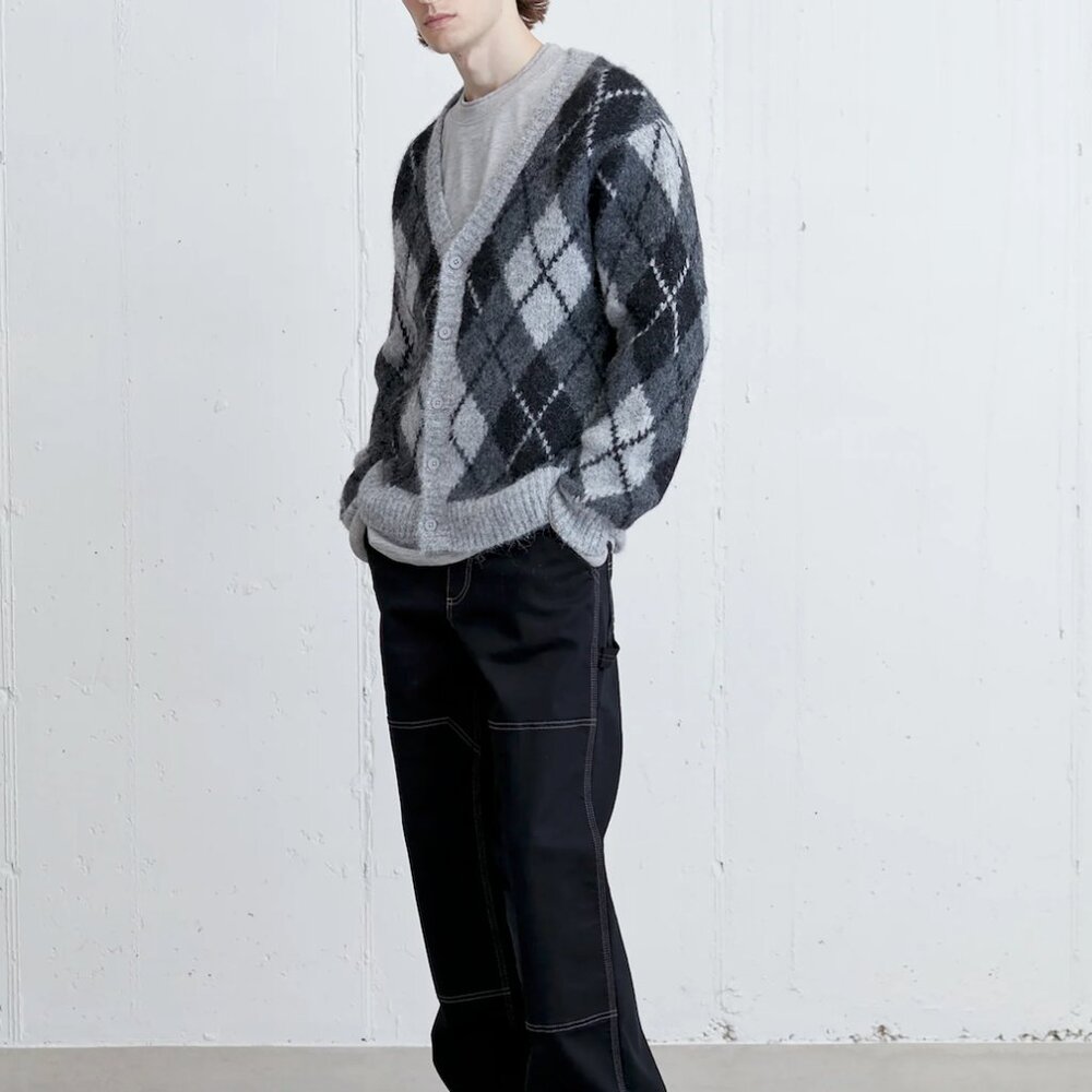 Oak and Fort Men's Mohair Button Up Cardigan